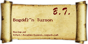 Bogdán Tuzson névjegykártya